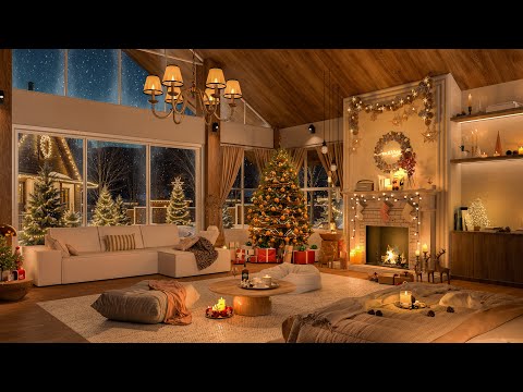 Cozy Winter Jazz 2025  | Warm Holiday Bedroom | Relax & Study with Chill Christmas Ambience in 4K 🎄