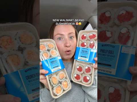 i tried walmart sushi and lived to tell the tale...a review 🍣 #walmartfinds #newfood #sushi