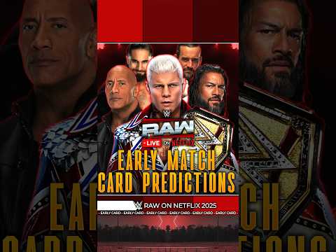 Raw on Netflix 2025 - Early Match Card #RawonNetflix #Bevelock #WWE #Shorts