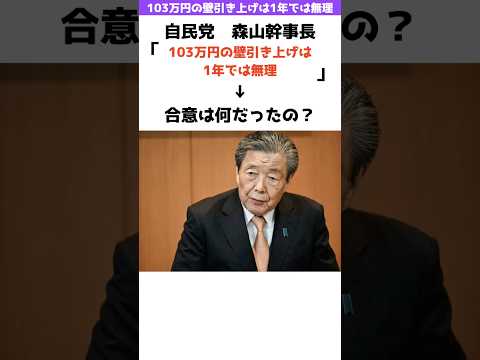 【国民を舐めすぎ】自民党 森山幹事長「178万円への引き上げは1年では無理」