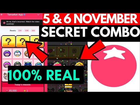 Tomarket App Daily Combo 5 & 6 november | New Daily Combo Card 5 november | Daily Combo Tomarket App