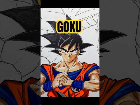 Drawing Goku from dragon ball Z #art #animedrawing #gokudrawing #dragonball