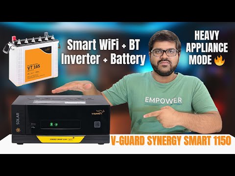 V-Guard Synergy Smart 1150 Inverter With VT-165 Battery ⚡ | Best Inverter For Homes & Small Offices🔥