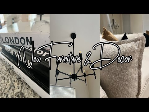 VLOG:WE HAVE FURNITURE, DINNING ROOM LIGHT & LIVING ROOM HOME UPDATE, MODERN DECOR HAUL | MIKA MARIE