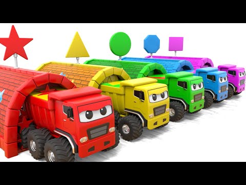 Colorful Trucks for Kids 🚛🌈 | Fun Cartoon Adventure with Vehicles!