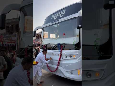 Maya travels new sleeper luxury bus || shubh mahurat || #shorts #tranding #viralvideo #viralshort