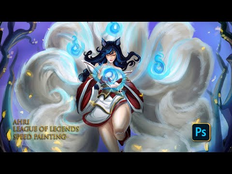 Ahri League of Legends ( Fan Art) Speed Painting