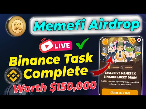 Memefi Binance task complete | Memefi Binance campaign | memefi Binance listing #memefi