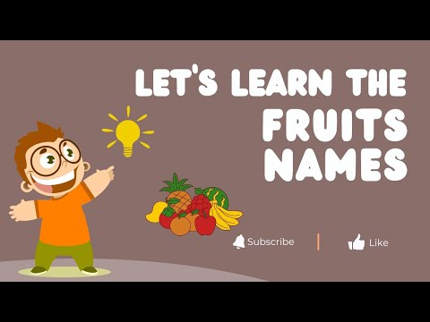 fruits names  -preschool learning-english educational video-learn English for kids-vocabulary