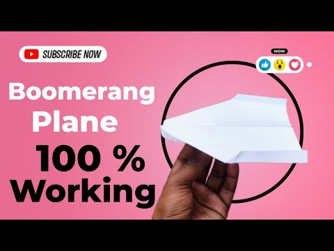 Amazing Boomerang plane 💥 how to make Boomerang plane at home easy ⚡ fly boomerang plane