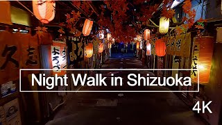 [4K] Night Walk in Shizuoka City, Japan