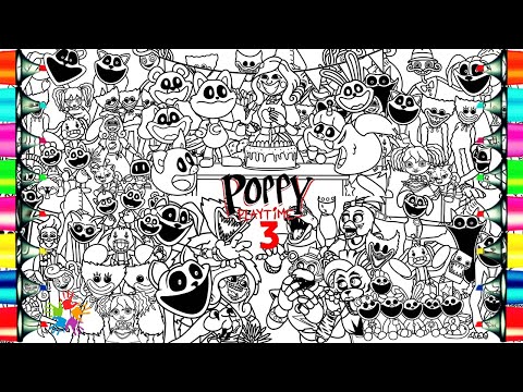 Poppy Playtime Chapter 1-3 Colorng Pages Mix / Coloring All Monsters from Poppy Playtime 1-3 / NCS