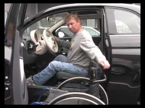 Turnout swivel seat in a Fiat 500