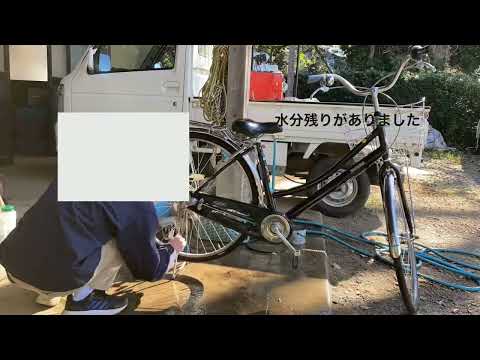 通学用自転車(ぢてんしゃ)をいつもみたいに洗車しましたmp4