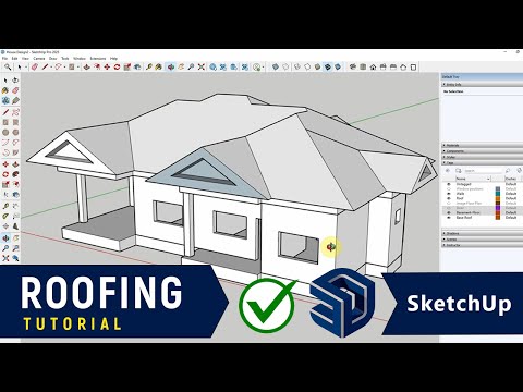 ✅ How to Create a Roof or Gabled Roof in SketchUp Pro 2023