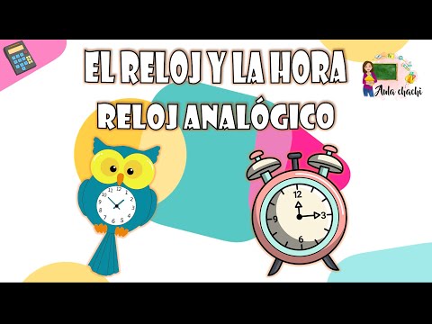 El Reloj y la Hora (en punto, y cuarto, y media, menos cuarto) - Reloj Analógico | Aula chachi