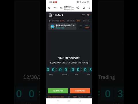 MEMES Coin Trading Live Launch with Bitmart Exchange #memeland #memelandairdrop #memelandia #trade