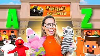 TRYING on EVERY COSTUME at SPIRIT HALLOWEEN! *A-Z CHALLENGE*