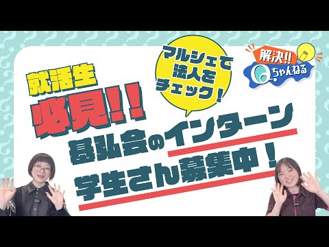 インターンがマルシェ！？インターンの学生さん募集中！【Qチャンネル】