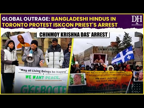 Global outrage: Bangladeshi Hindus in Toronto protest ISKCON priest's arrest