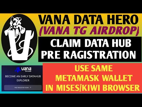 Vana Data Hero Airdrop Update | Vana Data Hub Pre Ragistration | Vana Coin Listing & Price