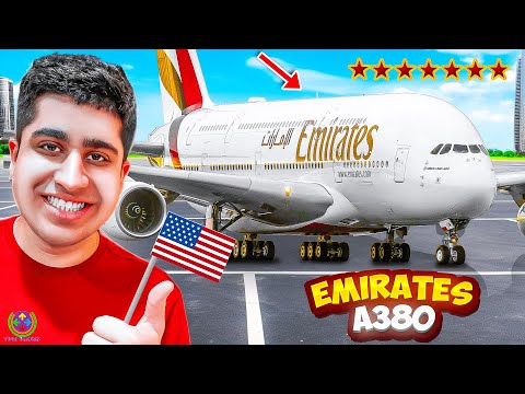 FLYING ON WORLD's BIGGEST AIRCRAFT EMIRATES A380 - DELHI to UNITED STATES OF AMERICA !! 😍🇺🇸