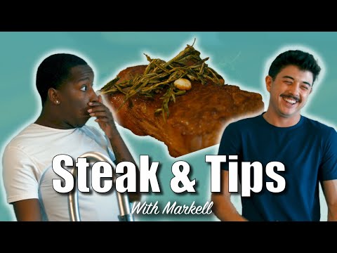 Teaching Markell How to Cook a Steak!! | Cooking With Bradley