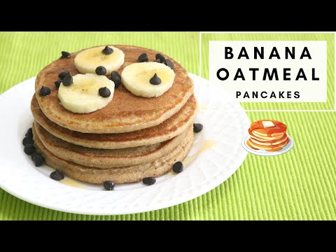 Healthy Banana Oatmeal Pancakes | No Sugar No Maida Pancakes | How to make Fluffy Oatmeal Pancakes