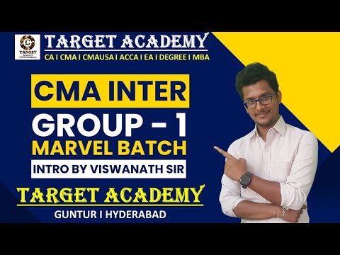 CMA INTER G1 MARVEL BATCH JUNE 2025 INTRODUCTION BY VISWA SIR #cma #cmainter #exam #icmai #costing