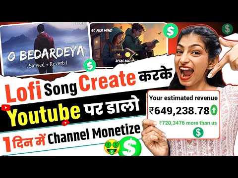 Make lofi Bollywood song | Earn ₹649,238 पर month | No copyright strike | Lofi song बनाओ पैसा कमाओ🤑