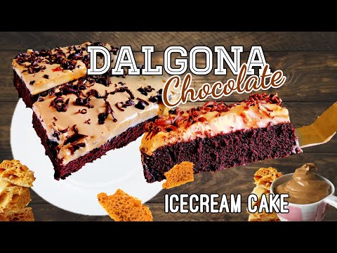 DALGONA CHOCOLATE ICECREAM CAKE / DALGONA CAKE / HOW to Dalgona Korean Candy / Honeycomb Cake