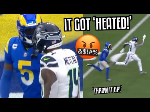 DK Metcalf Vs Jalen Ramsey GOT HEATED & EXPOSED! (WR Vs CB) 2022 Seahawks Vs Rams highlights