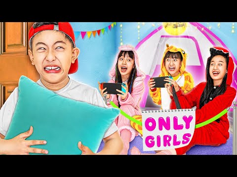 Go away, Mike! This Is Girls Only Sleepover Party - Funny Stories About Baby Doll Family