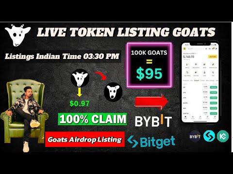 Live Goats TOKENS 🔥 // Goats Token Sell 😱 // Goats Withdrawal Live Claim USD 😱