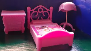 Doll set | doll bedroom set making | bedroom set | barbie bedroom set | Rohit craft and unboxing