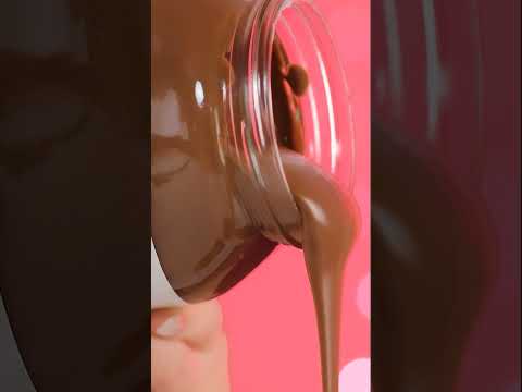 Pouring Nutella in the mouth