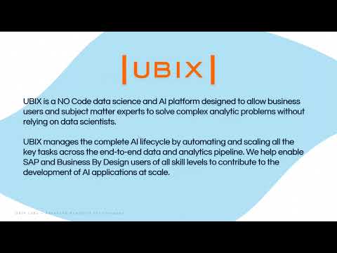 UBIX Takes SAP Business ByDesign Analytics to the Power of AI