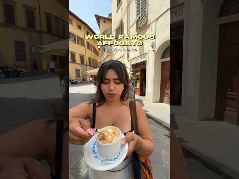 Trying world famous affogato in Florence #italy #italiancoffee