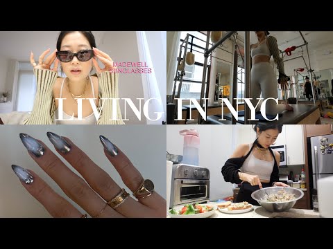 Living in nyc | healthy routine, working out, cooking at home, & fashion/home haul