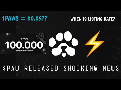 PAWS Airdrop  Latest Update : Listing Date & Price