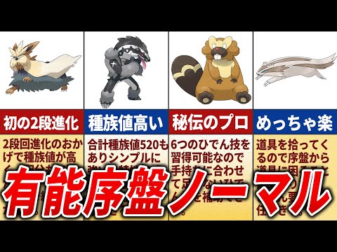 旅パで有能すぎる序盤ノーマルポケモンランキングTOP13【歴代ポケモン】