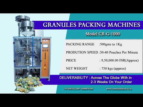 Granules packing machine | 1kg rawa packing machine |1kg Atta packing machine|crownindustries