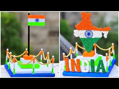 DIY 2 Amazing Independence day special craft ideas 2023 / INDIAN flag making / INDIAN flag 3D craft