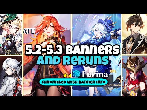 NEW UPDATE!! All Character Banners From Version 5.2 to 5.3 Along With Reruns - Genshin Impact