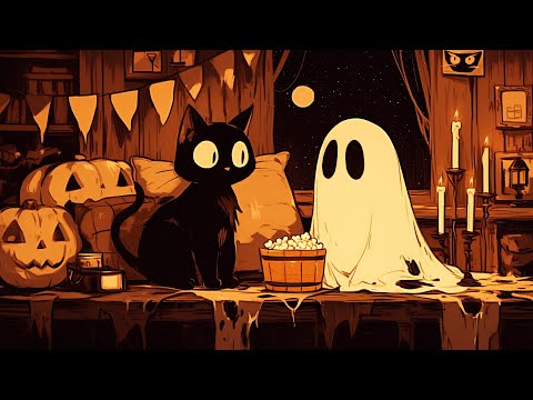 Spooky Cinema | Lo-fi Halloween Music for Chilling Out 🎃📽️