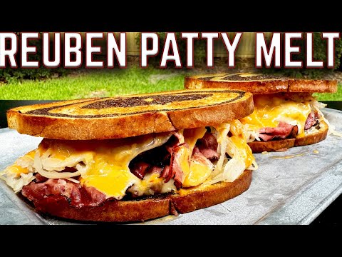 THE BEST PATTY MELT WE'VE EVER MADE! REUBEN "SMASHED" PATTY MELT ON THE GRIDDLE! EASY RECIPE