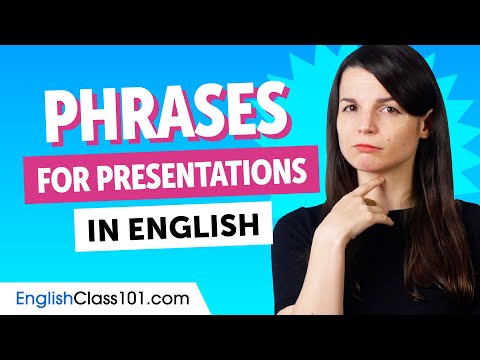 Learn Useful Phrases for Presentations in English