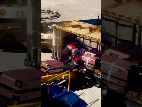 香港行李下飛機過程/Hong Kong luggage gets off the plane#香港#機場#行李#托運#裝卸