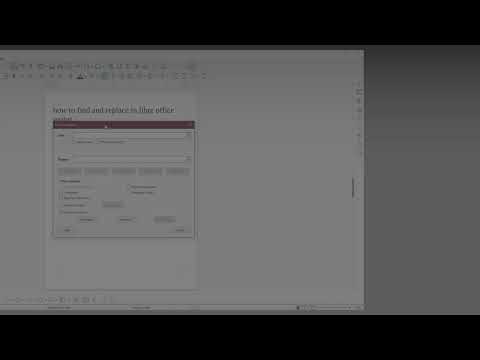 How to find and replace in libre office writer | find and replace libre office writer