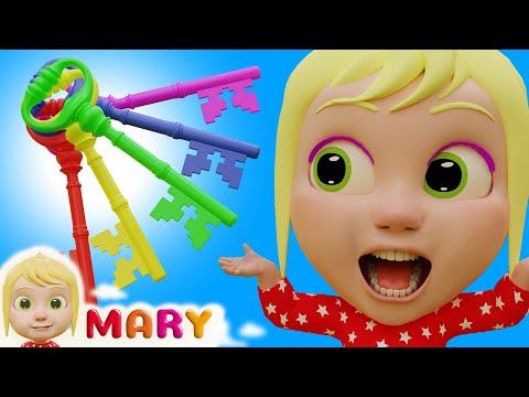 Open the Door A Game with Colorful Keys | Mary Nursery Rhymes & Kids Songs